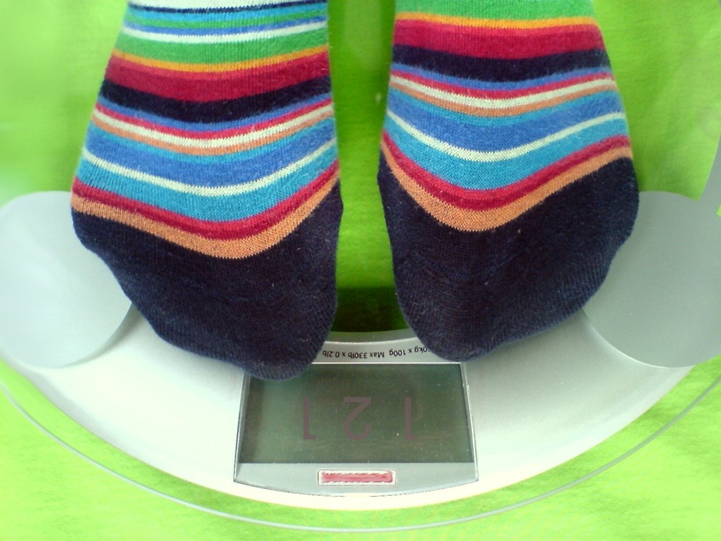 Scale with Colorful Socks