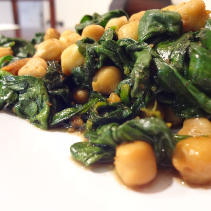 Spinach with Chickpeas on marisamoore.com