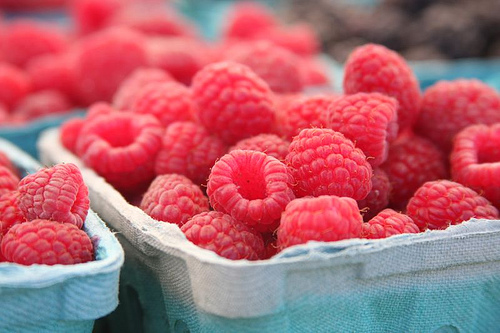 Summer raspberries