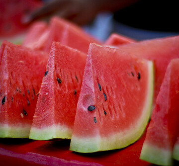 Cut Watermelon on Rind