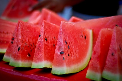 Cut Watermelon on Rind