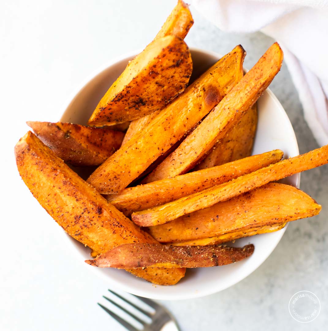 Healthy Baked Sweet Potato Fries - Marisa Moore Nutrition