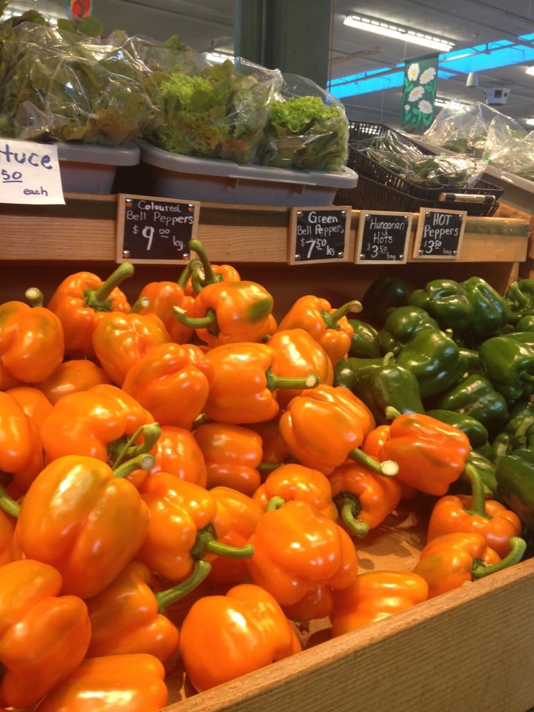 Orange, Green Peppers