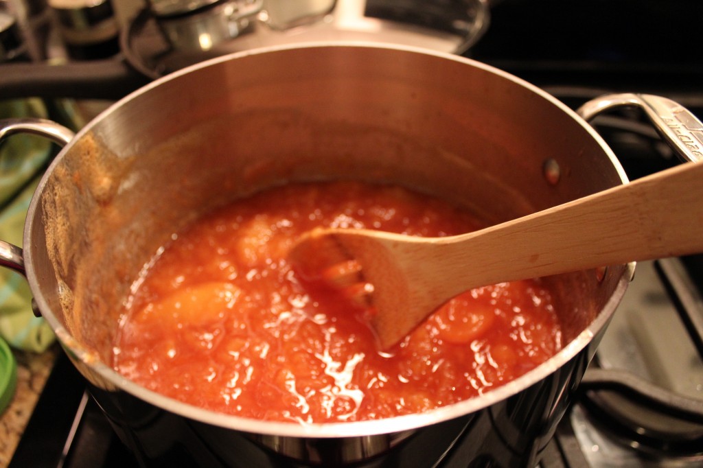 Peach jam cooked down marisamoore.com