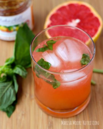 Grapefruit Gin Basil Cocktail marisamoore.com