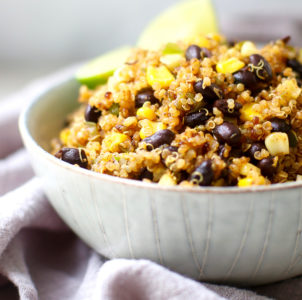 Ancho Black Bean Quinoa in a bowl