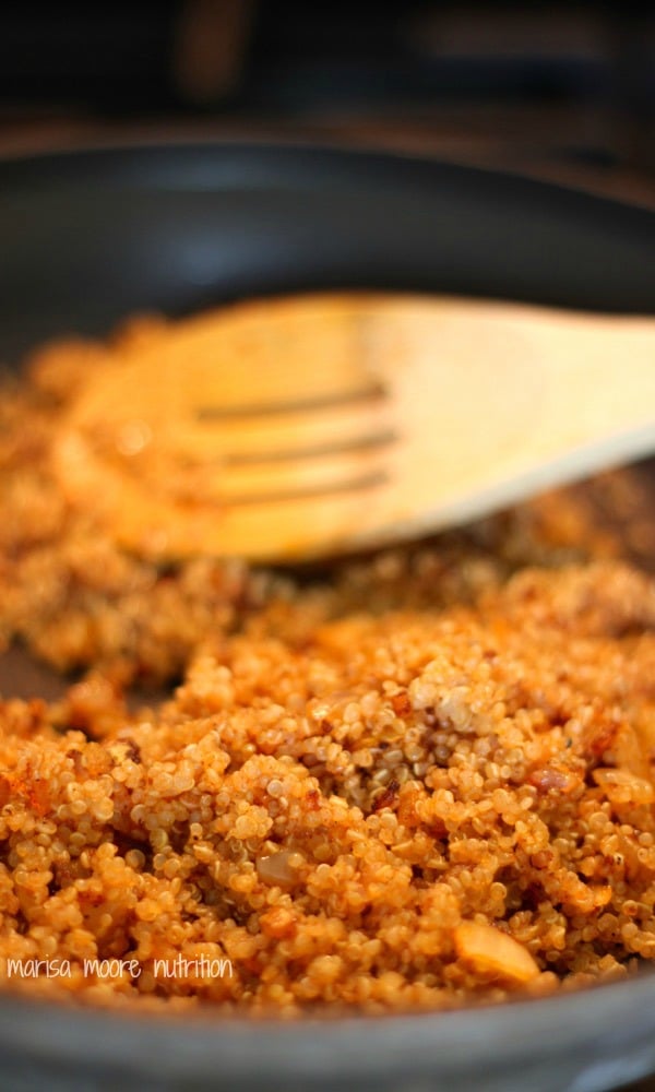 Ancho Chile Fried Quinoa on marisamoore.com