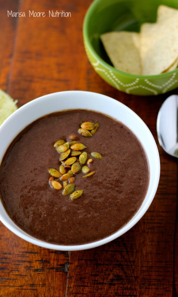 Spicy Black Bean Soup on marisamoore.com