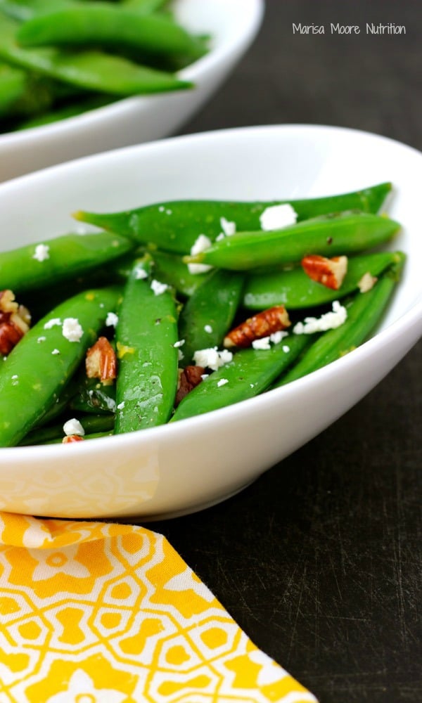 Chopped Sugar Snap Pea Salad with Fresh Cheese and Mint