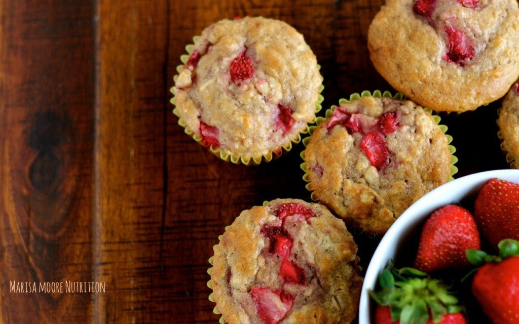 Strawberry Oatmeal Breakfast Muffins