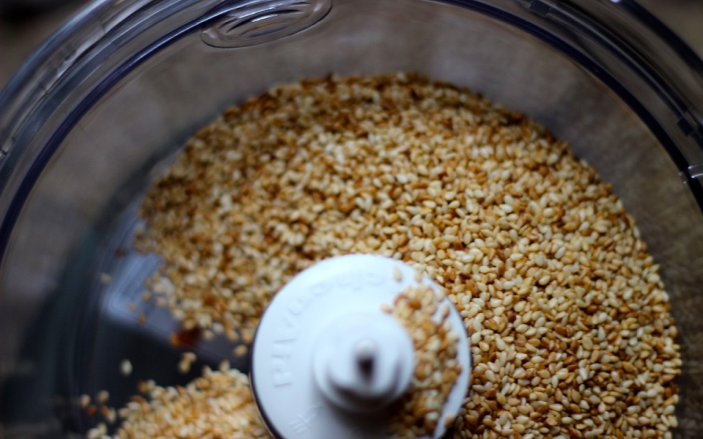 Sesame Seeds in the Food PRocessor on marisamoore.com