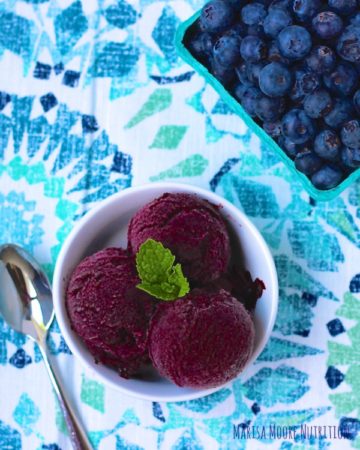Blueberry Sorbet on Marisa Moore Nutrition