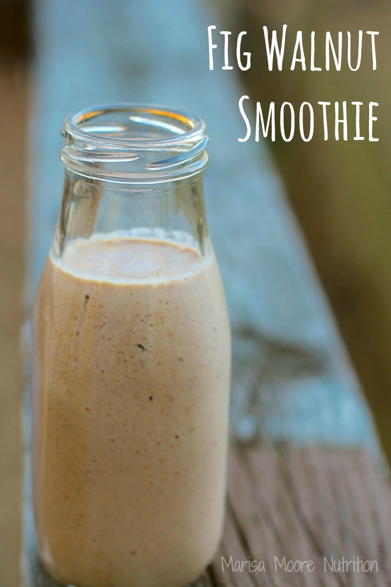 Fig and Walnut Smoothie with Probiotics on marisamoore.com