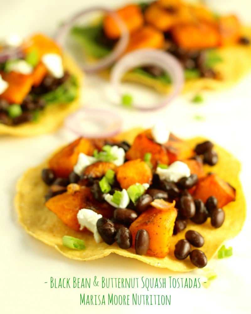 Black Bean Butternut Tostadas marisamoore.com