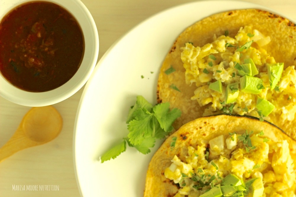 Easy Egg Avocado Breakfast Tacos