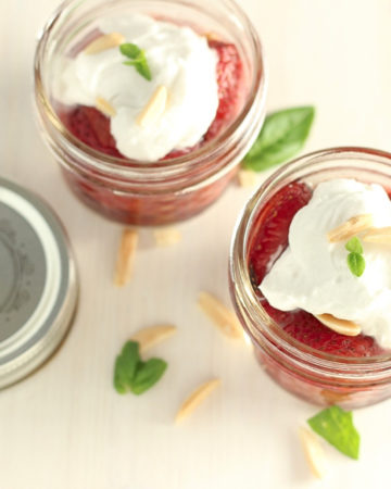 Roasted Strawberries with Coconut Whipped Cream
