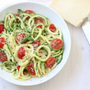 Zoodles - Tomato Basil Parmesan Zucchini Noodles