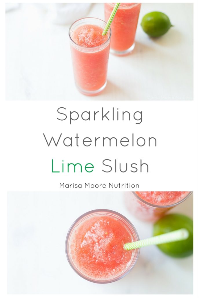 Watermelon Slush with Lime and Coconut