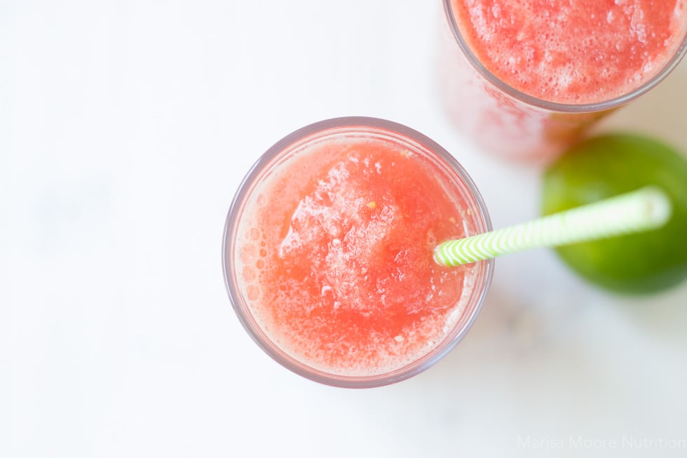 Watermelon Slush with Lime and Coconut