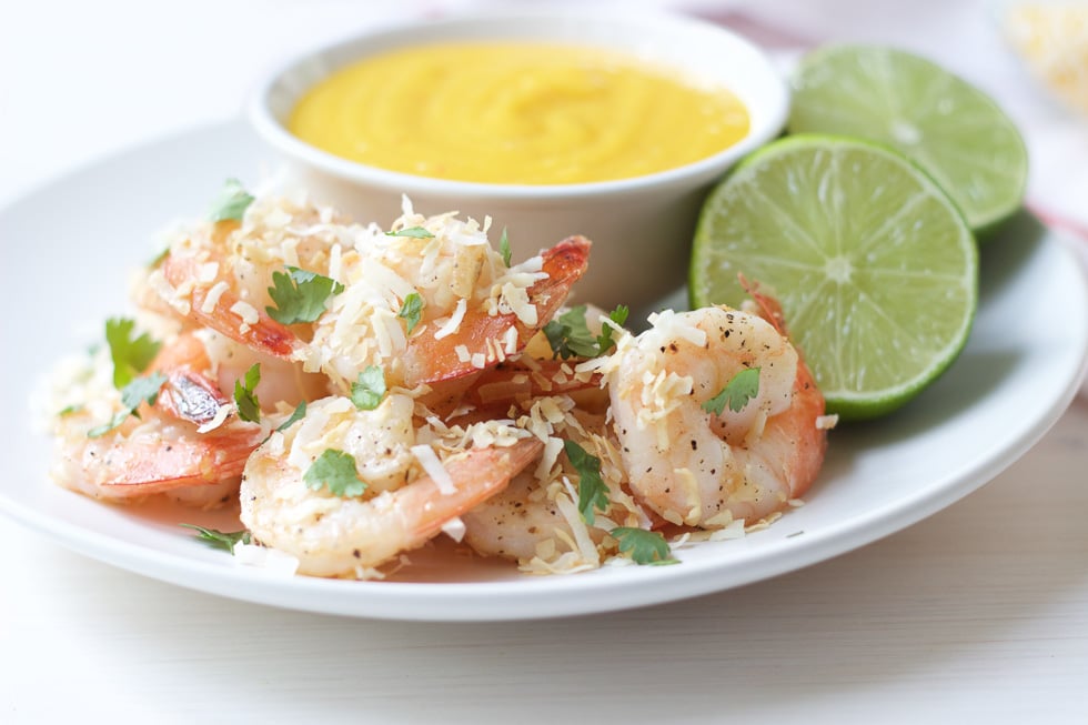 Coconut Shrimp with Mango Coconut Sauce 