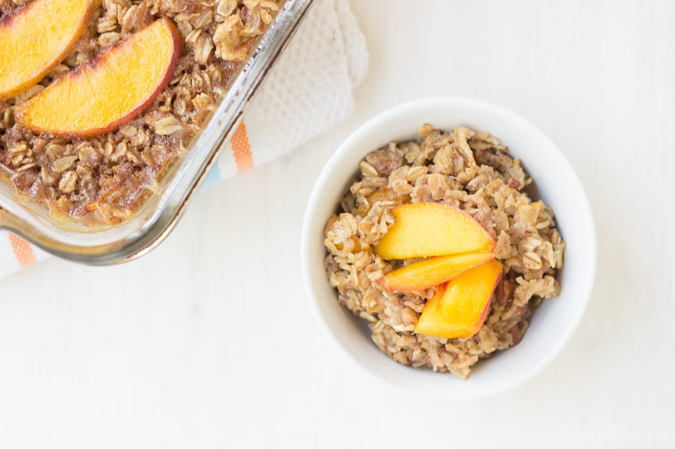 Baked Oatmeal with Peaches