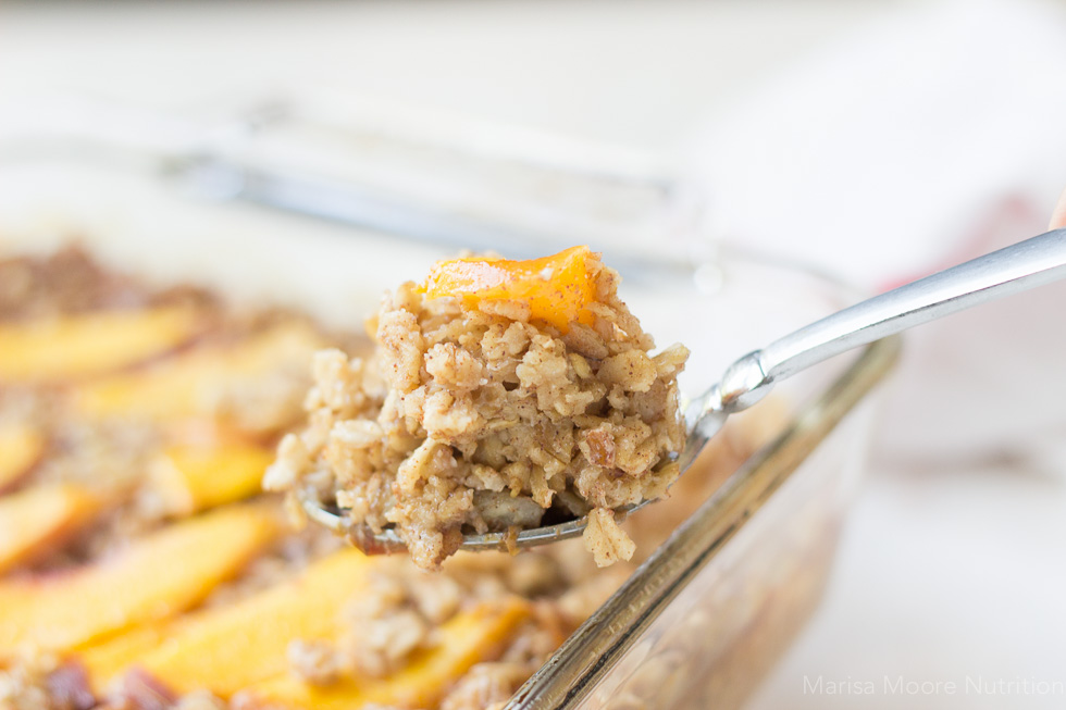 Baked Oatmeal with Peaches