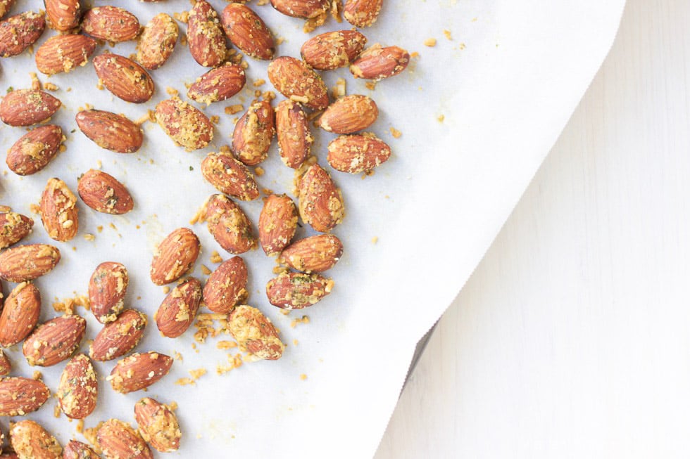 Roasted Almonds with Pesto