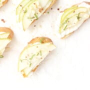 Healthy Holiday Appetizer - Pear Goat Cheese Crostini