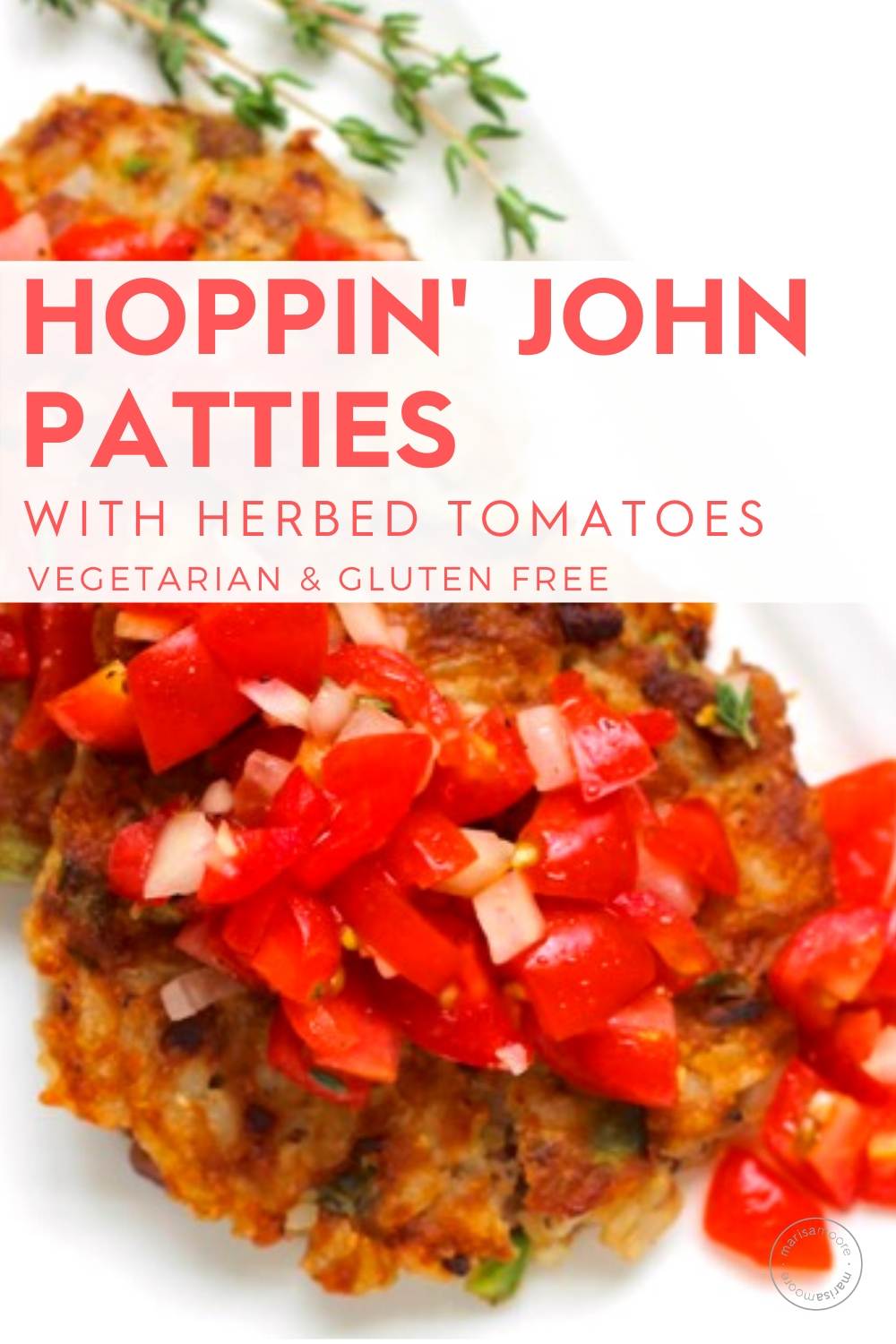 hoppin john patties with tomatoes