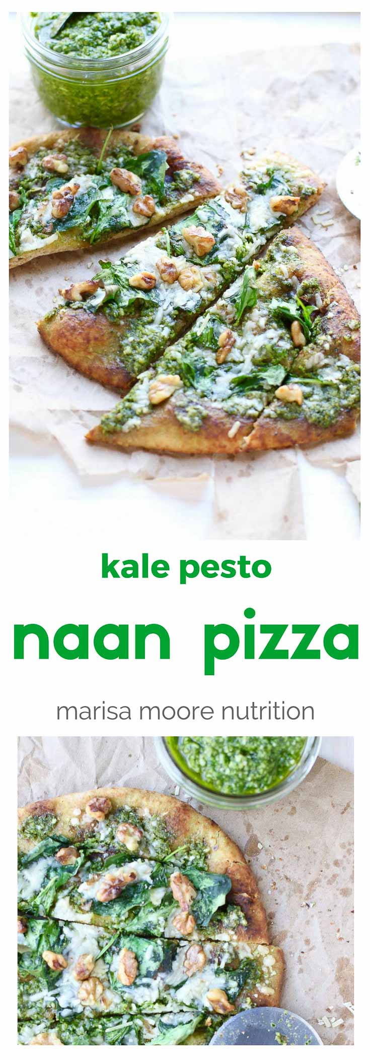 Kale Pesto Naan Pizza via @marisamoore