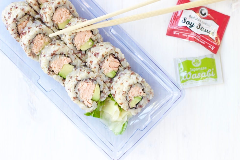 Salmon Avocado Brown Rice Quinoa Roll