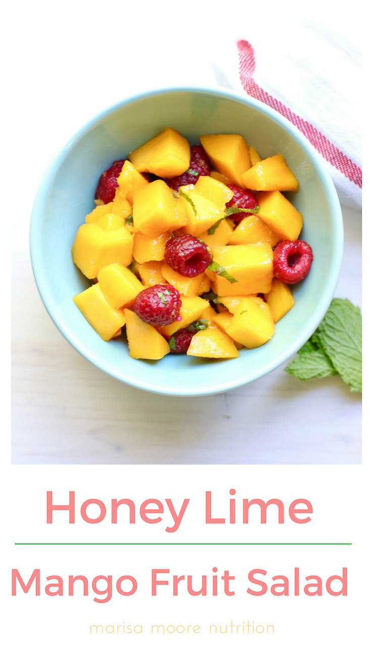 Honey Lime Mango Fruit Salad