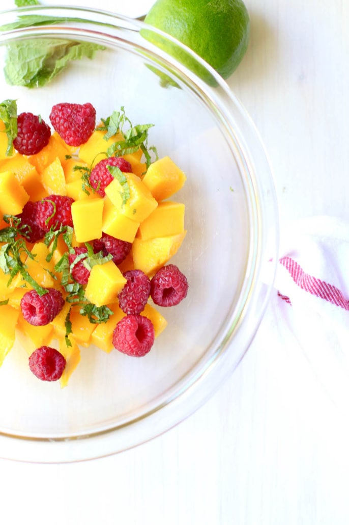 Honey Lime Mango Fruit Salad