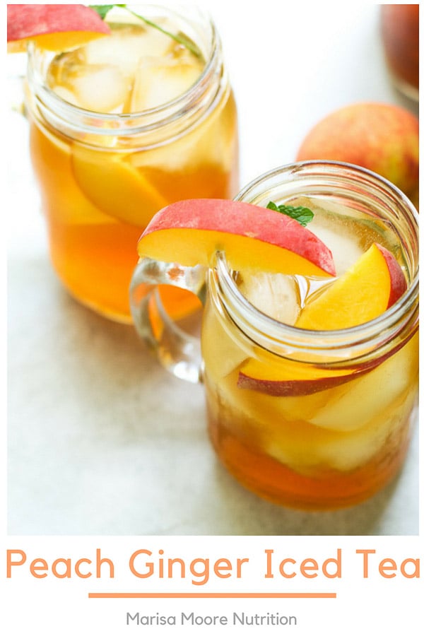 Ginger Peach and Honey Iced Green Tea - Will Cook For Smiles