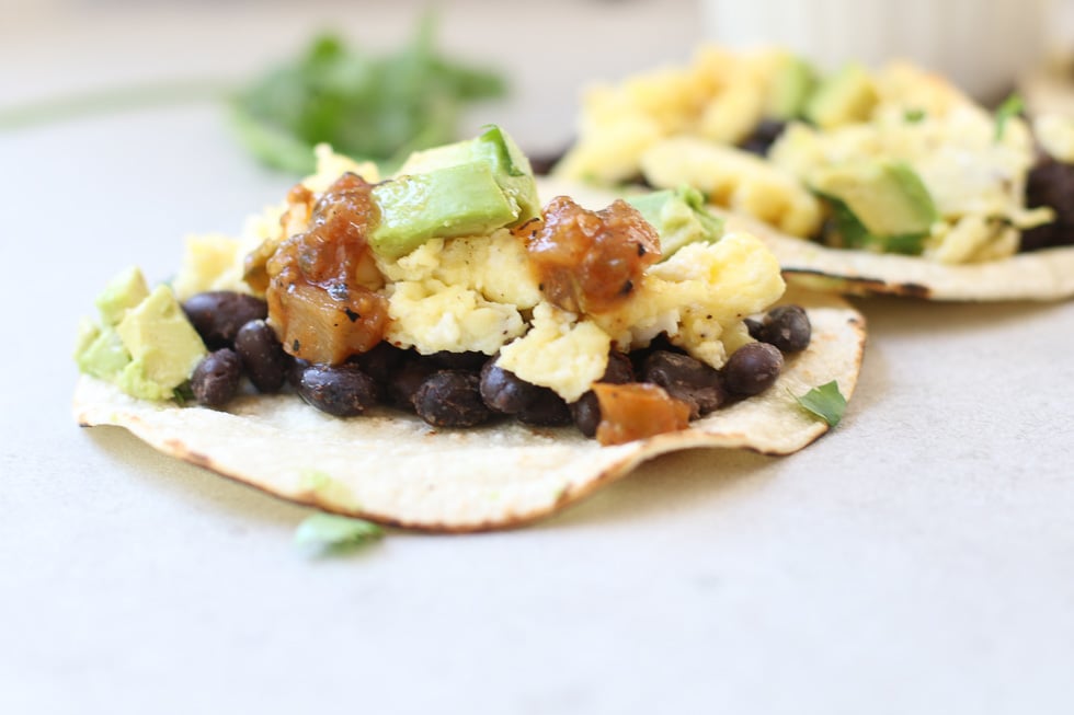 Easy Black Bean Breakfast Tacos