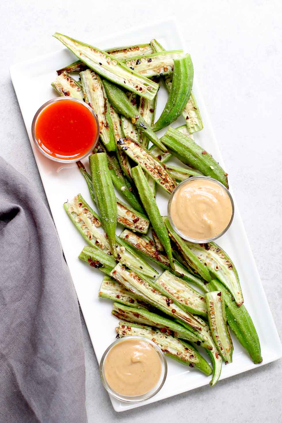 Spicy Roasted Okra 