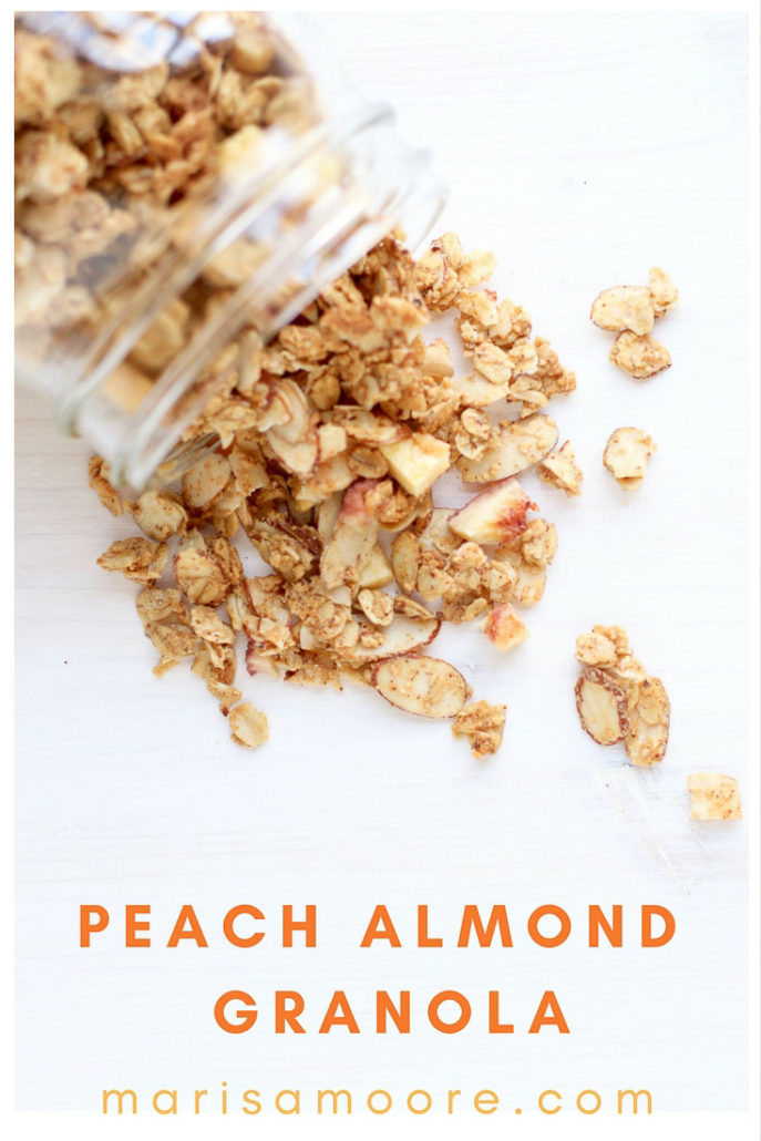 Homemade Peach Almond Granola - Vegan Gluten Free