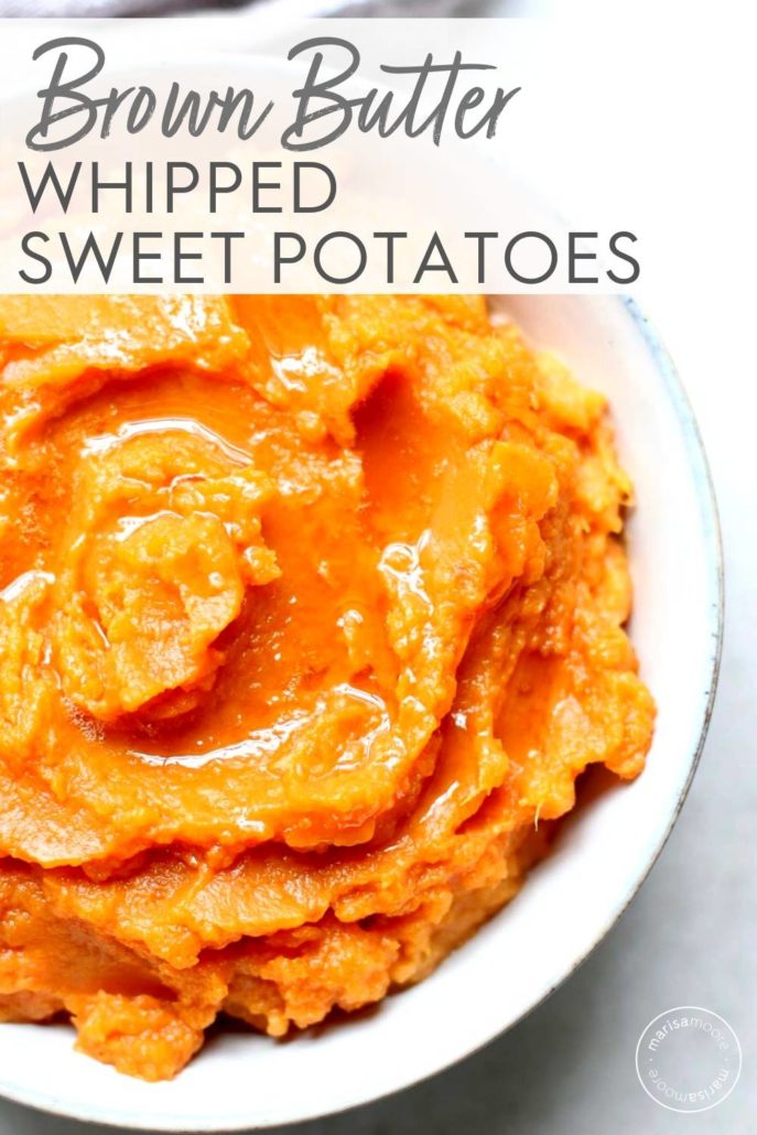 Brown Butter Whipped Sweet Potatoes close up