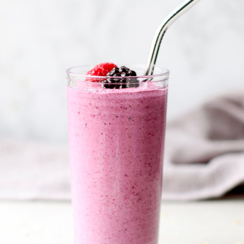 Triple Berry Oat Smoothie with Hemp Seeds | Marisa Moore Nutrition