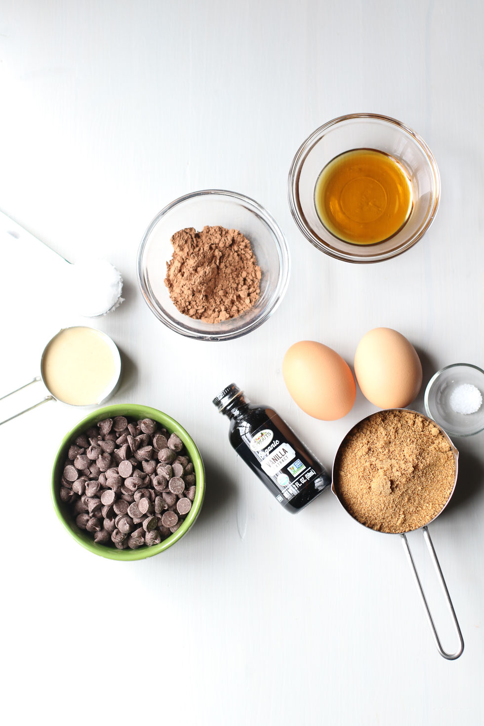 Ingredients for Flourless Tahini Brownies recipe