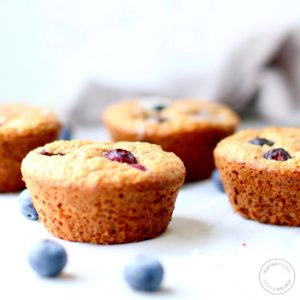 Blueberry Blender Muffins with blueberries