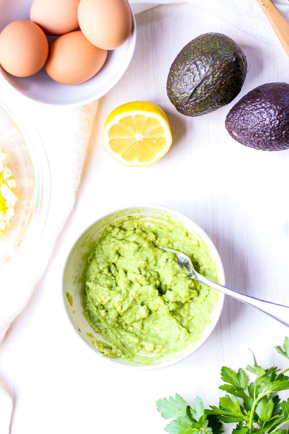 Ingredients for Egg Avocado Salad