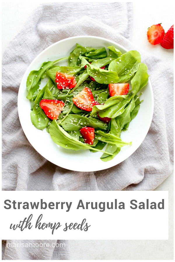 Strawberry Arugula Salad with Hemp Seeds PIN