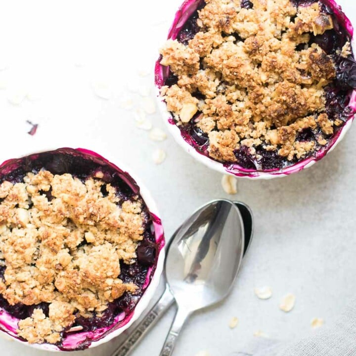 Maple Walnut Blueberry Crisp