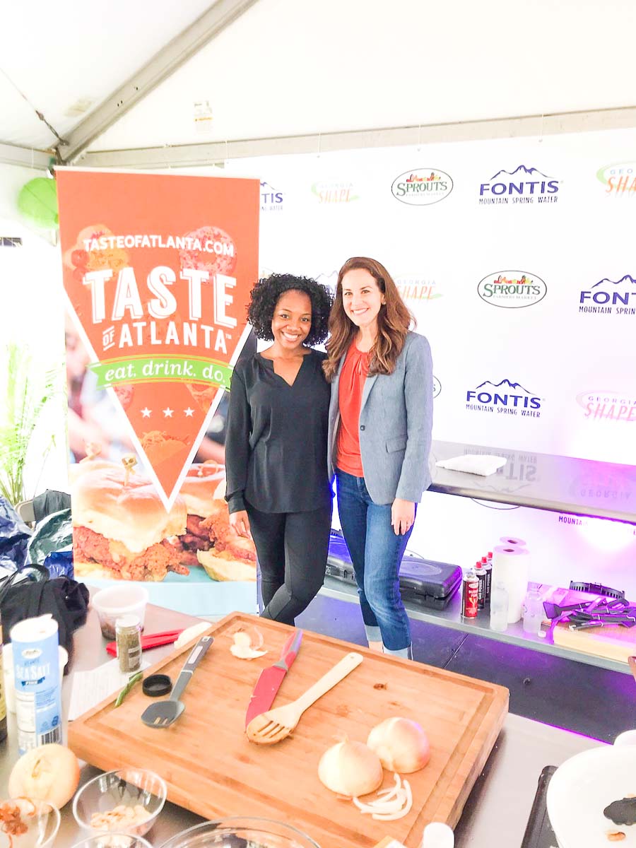 Marisa Moore and Melissa Long at Taste of Atlanta Home Plate Stage