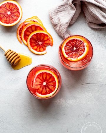 Blood Orange Mocktail Overhead