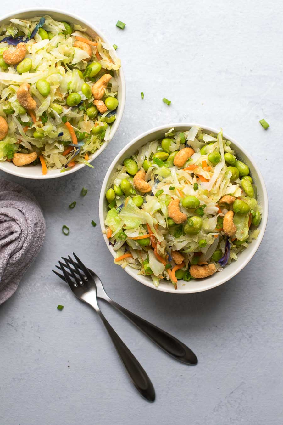 Cashew Egg Roll in Bowl overhead