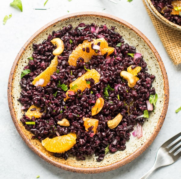 Orange Cashew Black Rice Salad-image