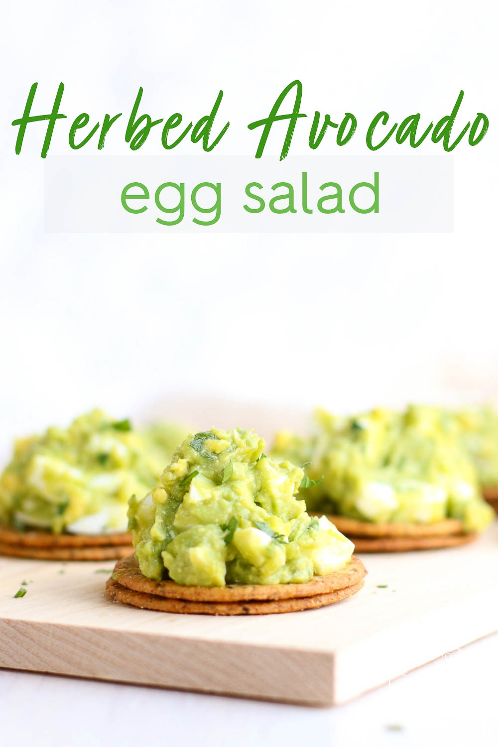 Herbed Avocado Egg Salad on Crackers