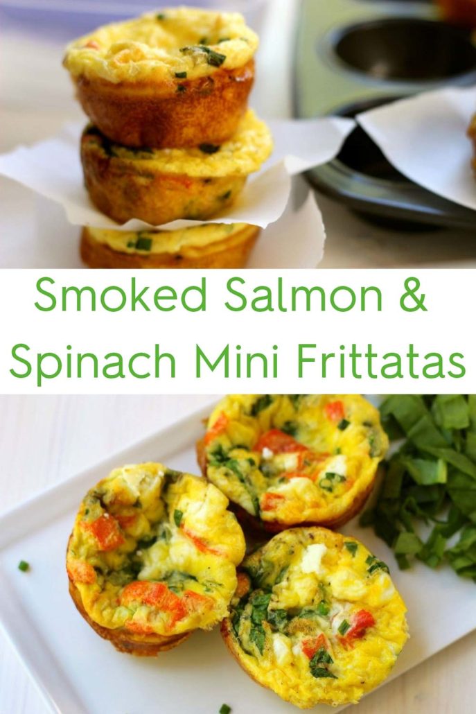 Smoked Salmon Spinach Frittatas PIN